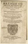 CONTI, NATALE. Mythologiae, sive explicationis fabularum libri decem. 1622